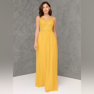 Azazie Amy Marigold Gown Maci dress 14